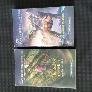 Lot of 2 , Love Inspired Suspense, Inspirational Romance, novels, large print